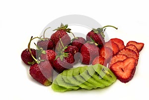 Strawbberries and kiwi