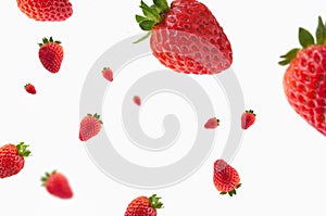 Strawberries in the air photo