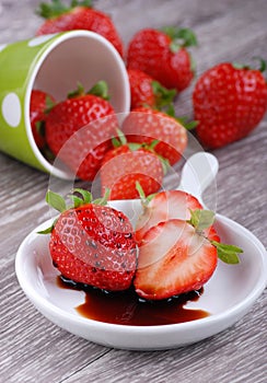 Strawberries and balsamic vinegar