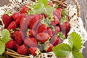 Strawberries in basket