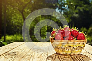 strawberries in basket, strawberry basket, strawberries on wooden table, strawberry, basket with strawberries, strawberries in na