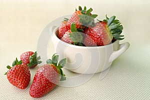 Strawberries in bowl