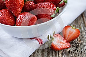 Strawberries in a Bowl, Close Up