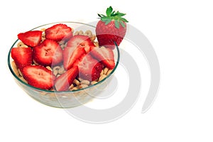 Strawberries and cereal