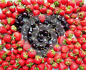 Strawberries and cherries