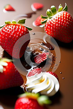 Strawberries and chocolate slur generated by ai