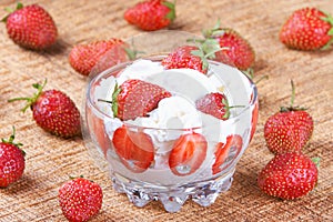 Strawberries with cream