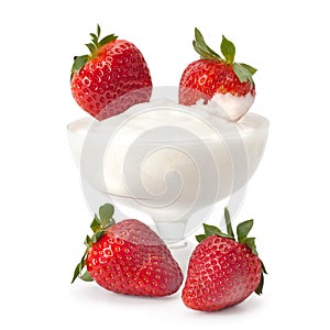 Strawberries with cream