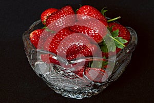 Strawberries in crystal.
