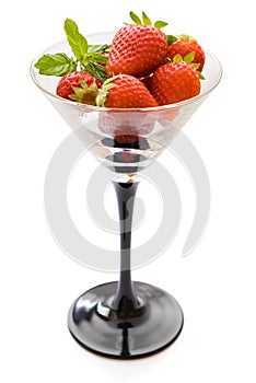 Strawberries in glass