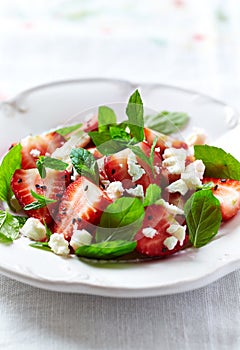 Strawberries with Goat Cheese
