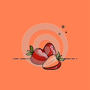 Strawberries illustration