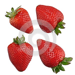 Strawberries isolated on white