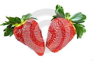 Strawberries isolated on white background