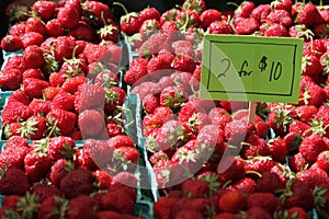 Strawberries in Market