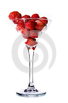 Strawberries in a martini glass