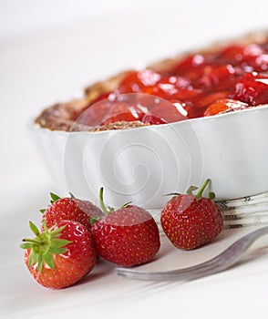 Strawberries pie