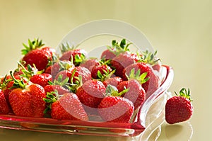 Strawberries on plate