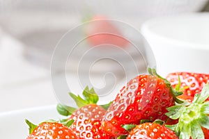 Strawberries in plate