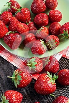 Strawberries on the plate