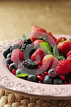 Strawberries, raspberries and blackberries