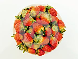 Strawberries red garden-strawberry fruit food ripe fraise fresa morango fragaria ananassa berry stroberee in a bowl photo photo