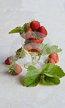 Strawberries in rum
