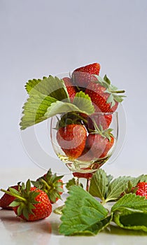 Strawberries in rum