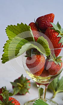Strawberries in rum