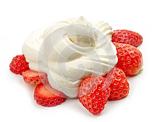 Strawberries with whipped cream