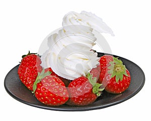 Strawberries with whipped cream