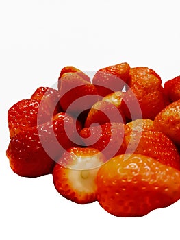 Strawberries on a white background, isolate