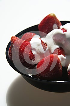 Strawberries and yogurt
