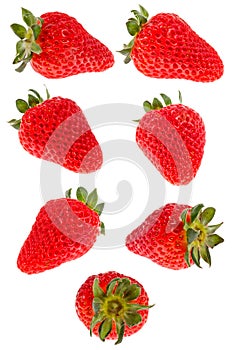 Strawberry berries isolated on white