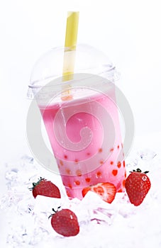 Strawberry Boba Tea photo