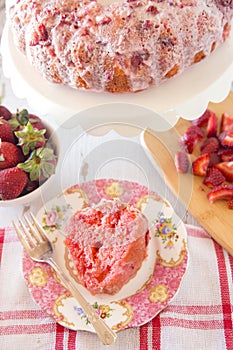 Strawberry Bunt Cake