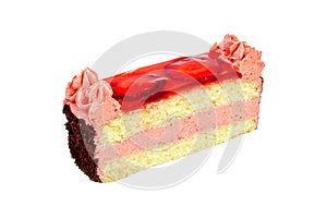 Strawberry cake isolated