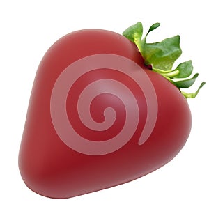Strawberry candy chocolate image with heart shape, concept love valentines day