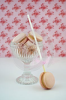 Strawberry & caramel chocolate macrons