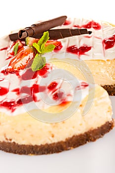 Strawberry cheese cake fresh dessert creamy delicious