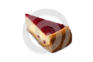 Strawberry Cheesecake Slice on white