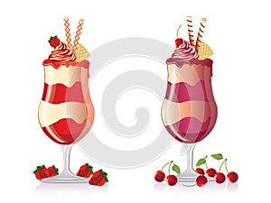 Strawberry & cherry ice cream
