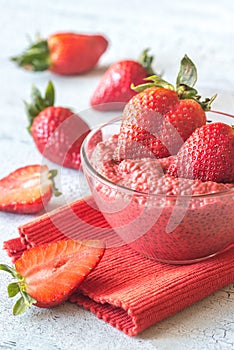 Strawberry chia seed pudding