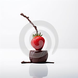 Strawberry and Chocolate Abstract Zen Art