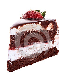 Strawberry chocolate fruit cake