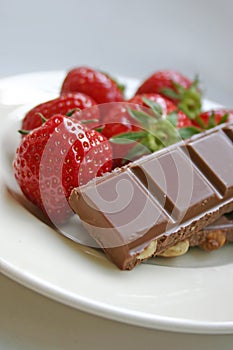 Strawberry and chocolate treat