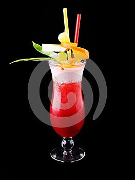 Strawberry Cocktail with pineapple