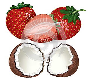 Strawberry and coconut