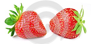 Strawberry collection isolated on white