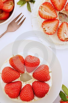 Strawberry cream cheese bagels